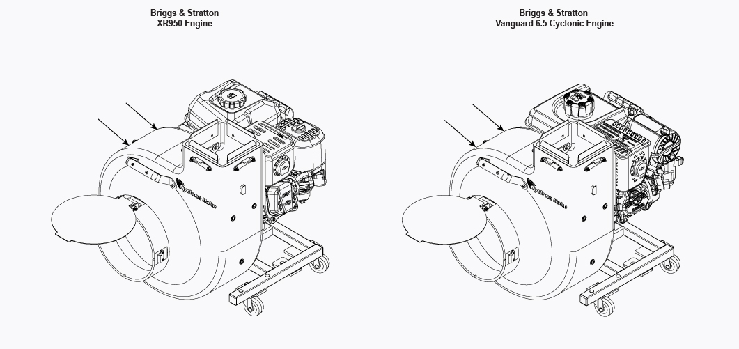 Cyclone Rake Commander Engine Blower Units Leaf & Lawn Vacuum