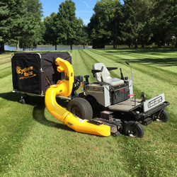 DixieChopper-on-Z-10 commercial leaf removal system makes a great professional lawn vacuum or a professional leaf vacuum