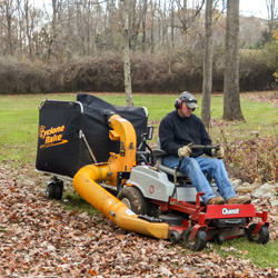 For the best commercial leaf removal equipment, choose the XL and attach it to an ExMark-Quest. You'll clear acres of leaves and other debris. 