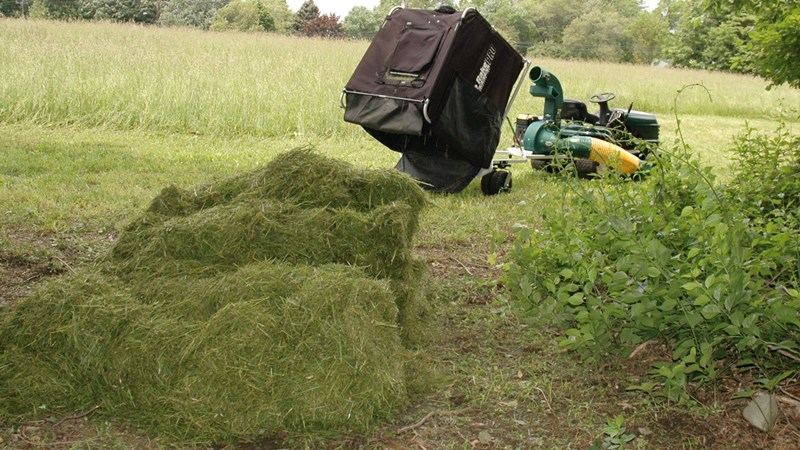 Collect all your grass in this huge grass bagger