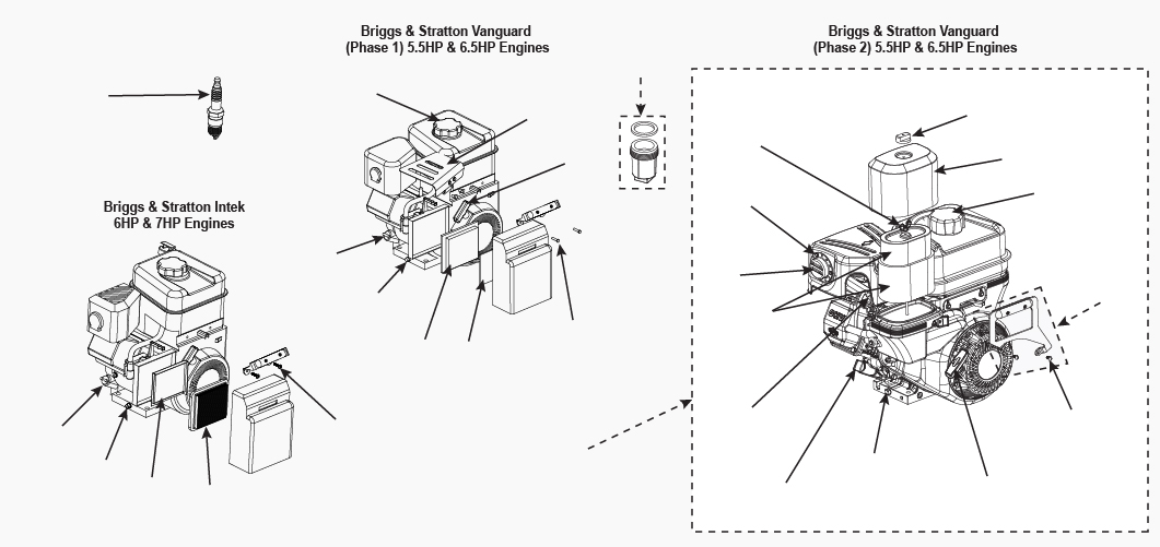 Briggs & Stratton Engine Repair Parts Leaf Vac Parts Cyclone