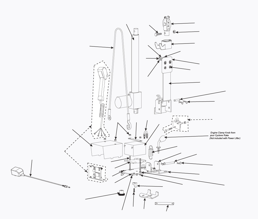 Cyclone Rake Unloader Yard Leaf Vacuum Cyclone Rake