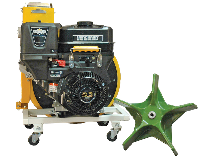 The 8 HP Briggs and Stratton Vanguard leaf vacuum motor for the XL Cyclone Rake