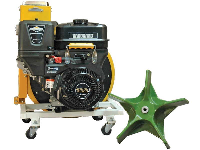 The 10 HP Briggs and Stratton Vanguard leaf vacuum motor for the Z-10 Cyclone Rake