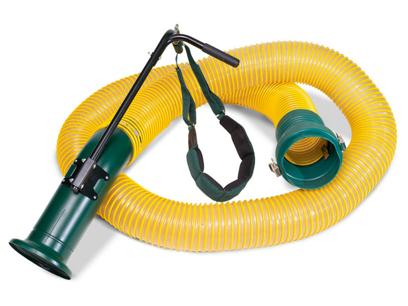 The Power Vacuum Pickup accessory made with the tuff-pro urethane hose material.