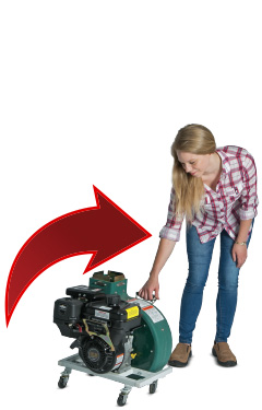 Step one: a woman rolling the engine unit