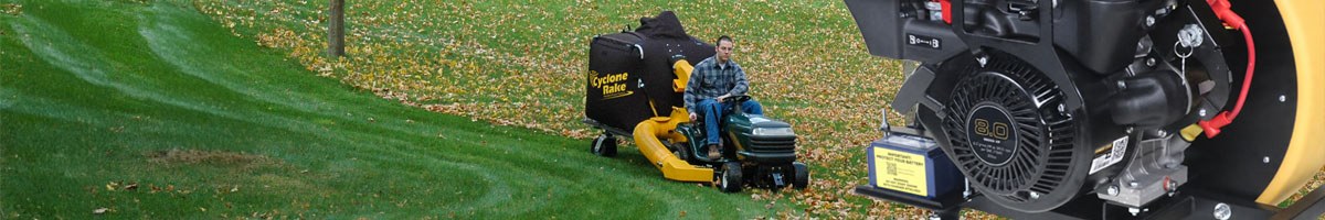 Cyclone Rake XL with free 8HP electric start — Preseason Sale closeout