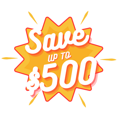  up to $500 Savings Icon