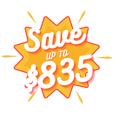 Save up to $835