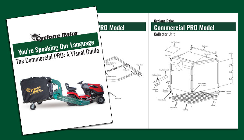 A visual Guide to the Cyclone Rake Commercial PRO. 