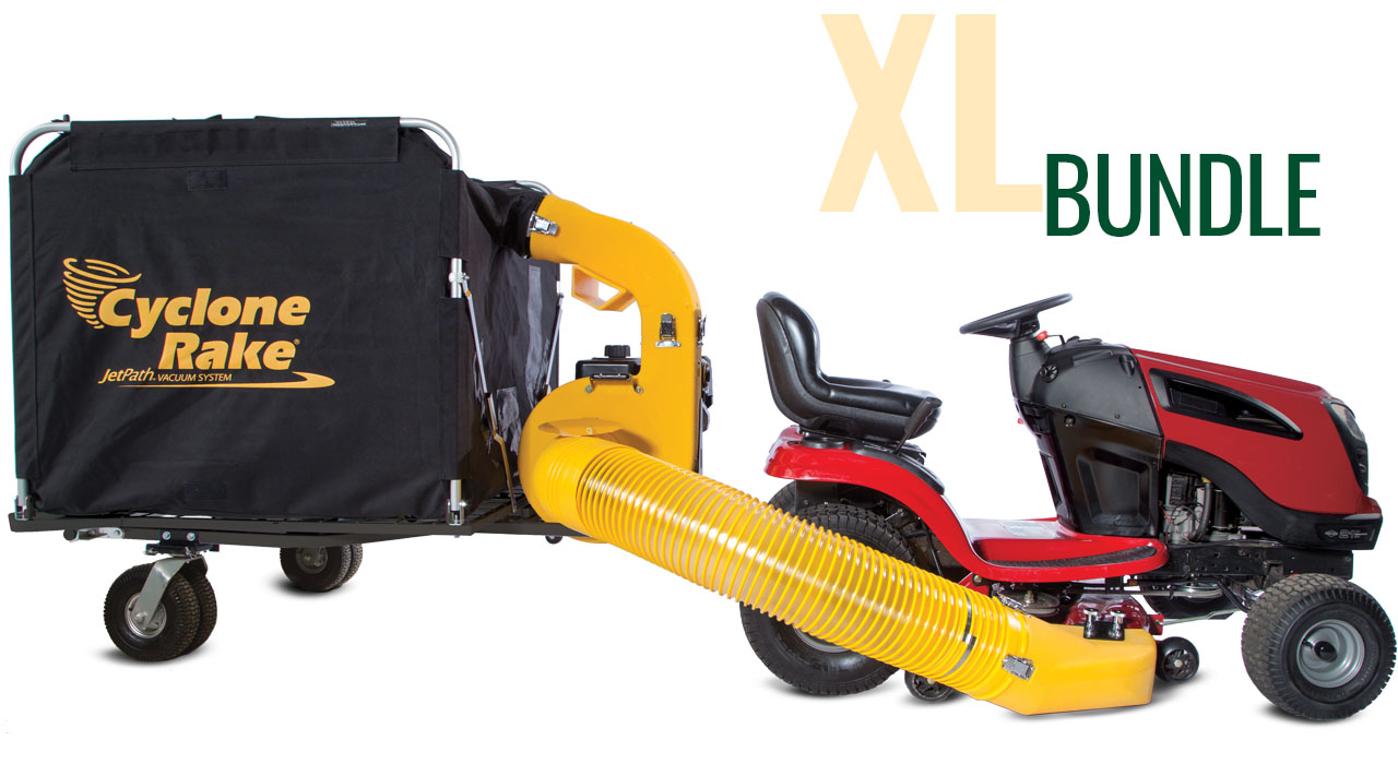 Cyclone Rake XL Bundle with Mower Deck Adapter